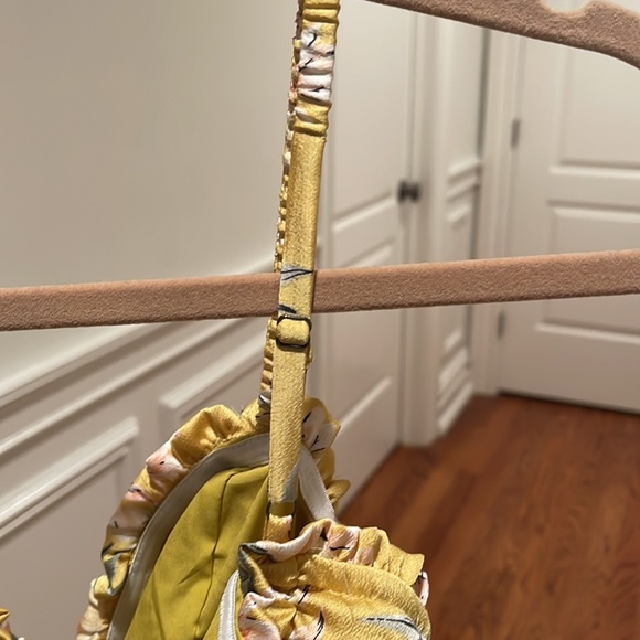 Yellow Floral Print Rouched Mini Dress - RUBY AND JENNA - NWT - Picture 5 of 6